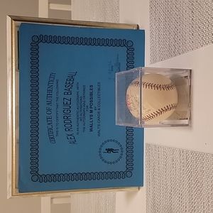 Alex Rodriguez signed baseball for 1996 All Star game at the Phillies.